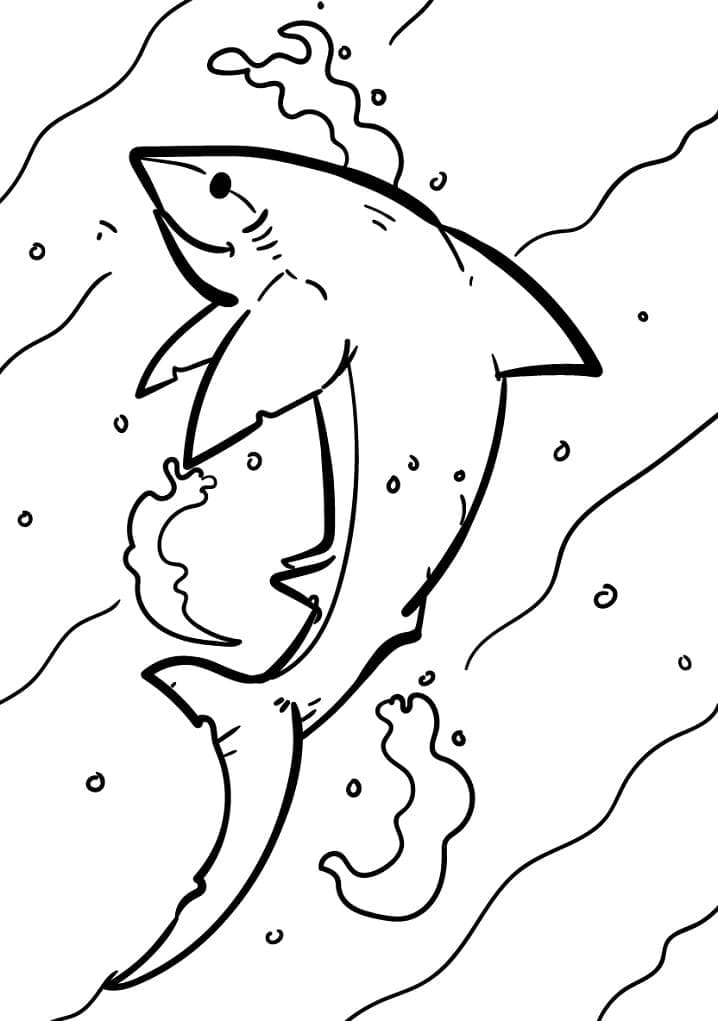 Раскраска Милая Акула 1