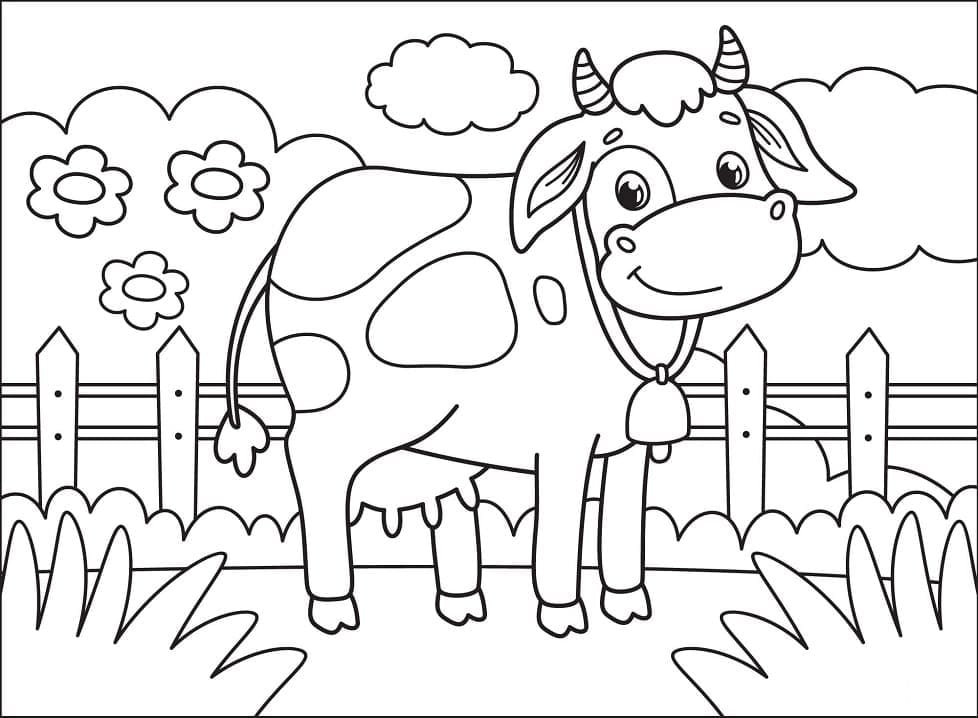 Раскраска Милая корова 2