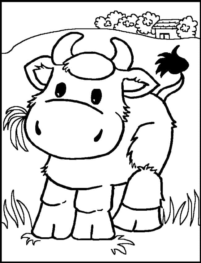 Раскраска Милая корова