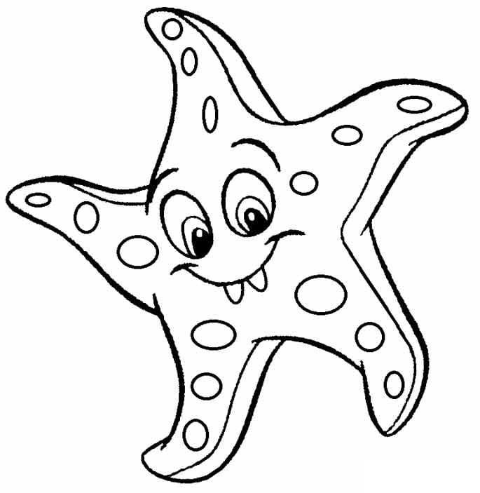 Раскраска raskraska milaya милая морская звезда 4morskaya zvezda 4