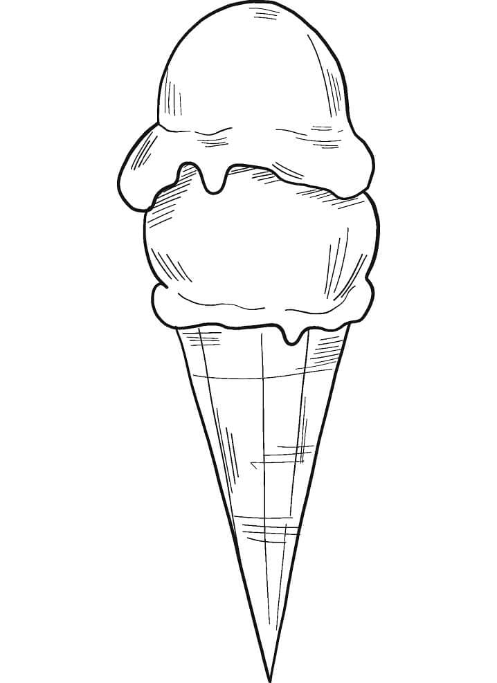 Раскраска Мороженое 1