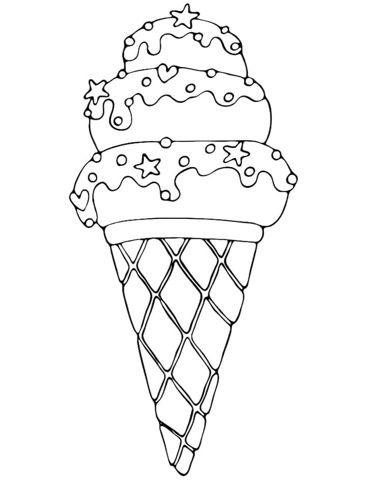 Раскраска Мороженое 16