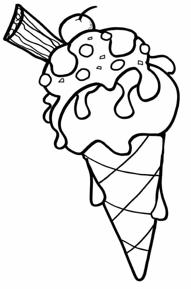 Раскраска Мороженое 19