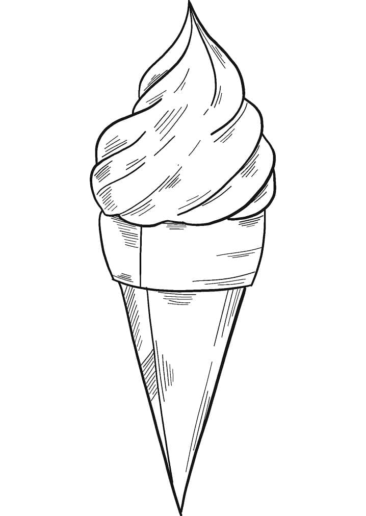 Раскраска Мороженое 3