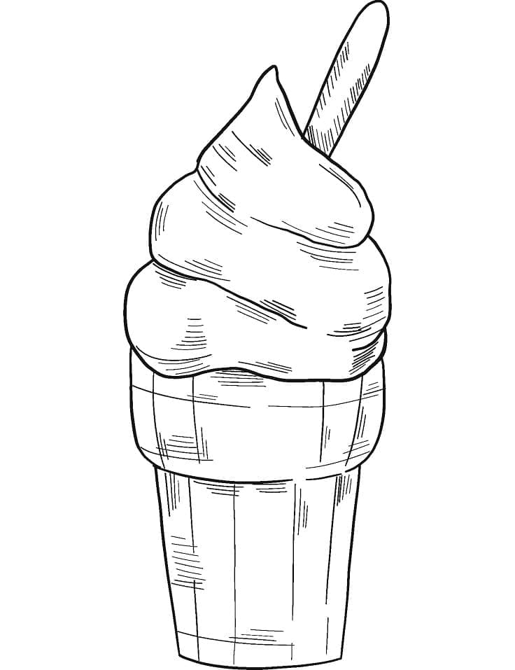 Раскраска Мороженое 6