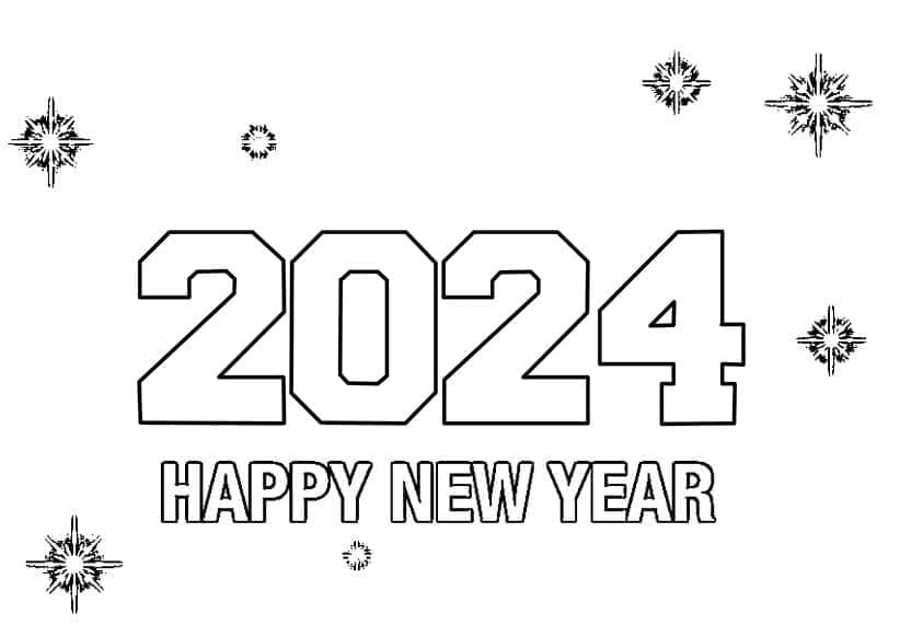 Раскраска Новый год 2024 (1)