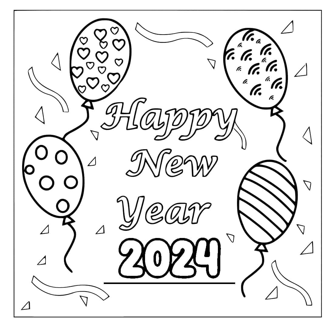 Раскраска Новый год 2024 (13)