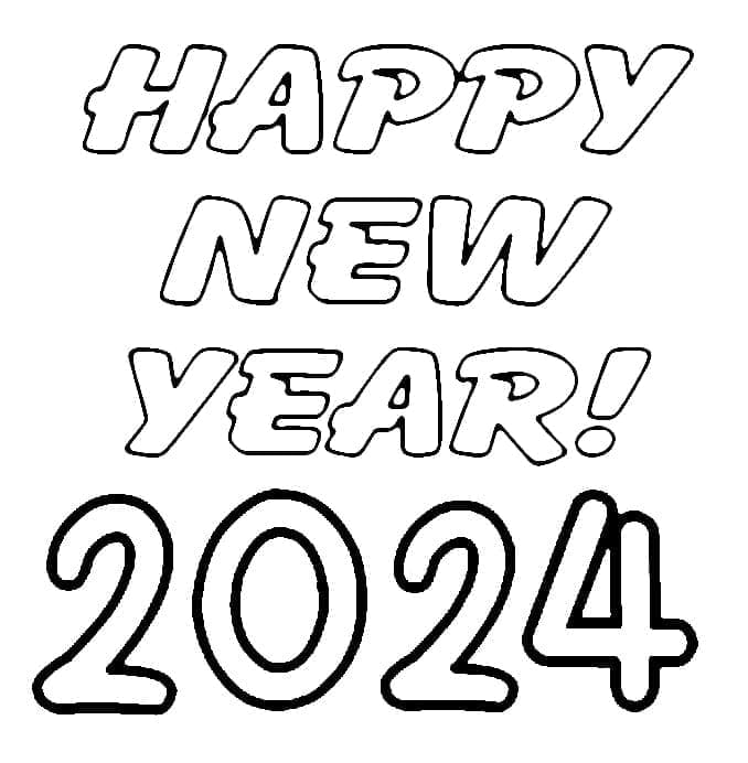 Раскраска Новый год 2024 (19)