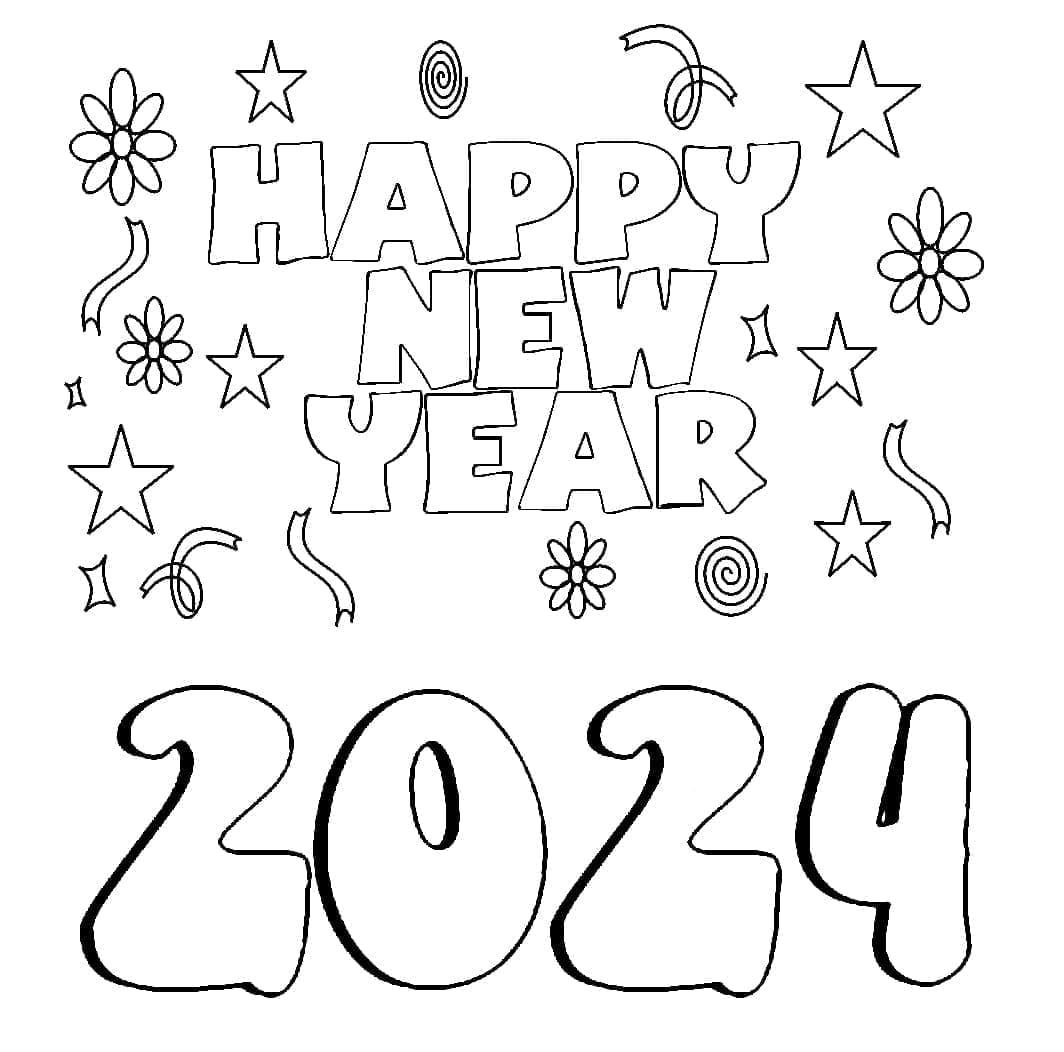 Раскраска Новый год 2024 (6)