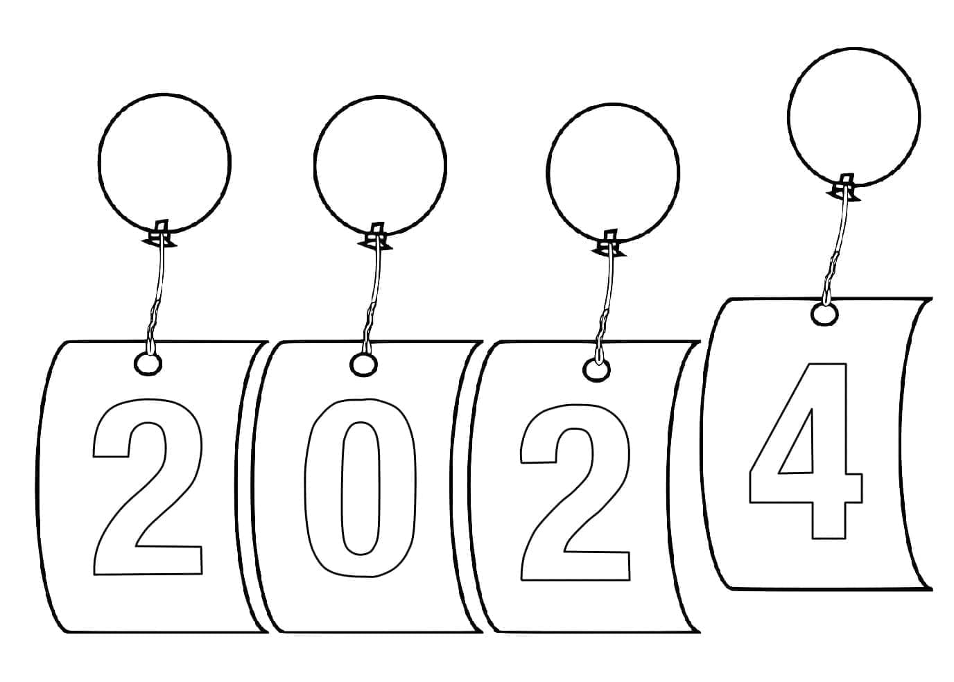 Раскраска Новый год 2024 (9)