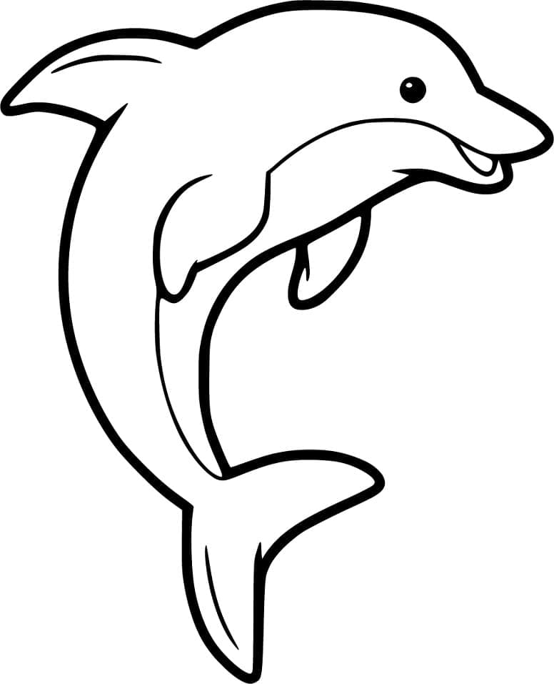 Раскраска Очаровательный дельфин 3