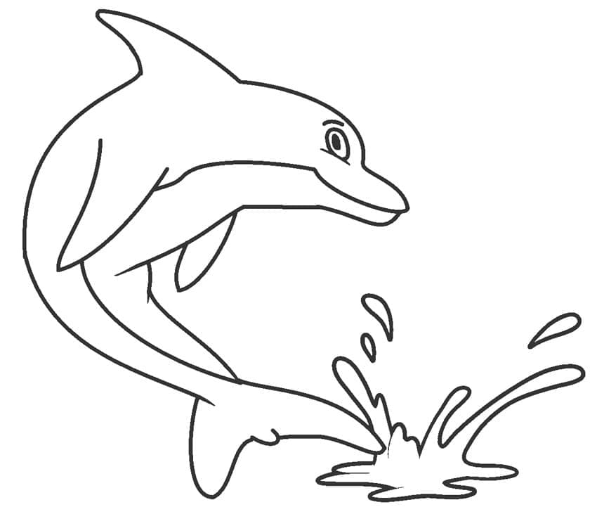 Раскраска Очаровательный дельфин