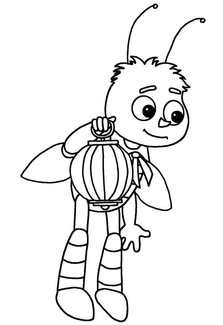 Раскраска персонажа из лунтик 3