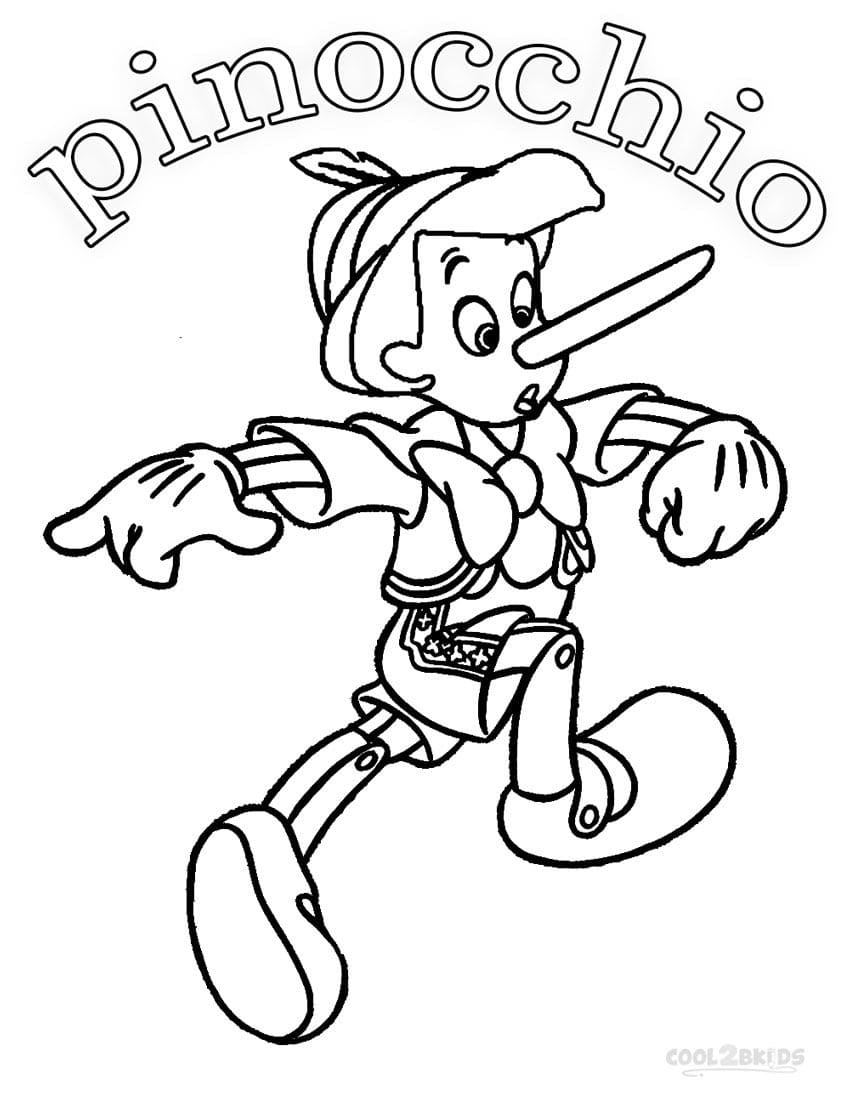 Раскраска Пиноккио 7