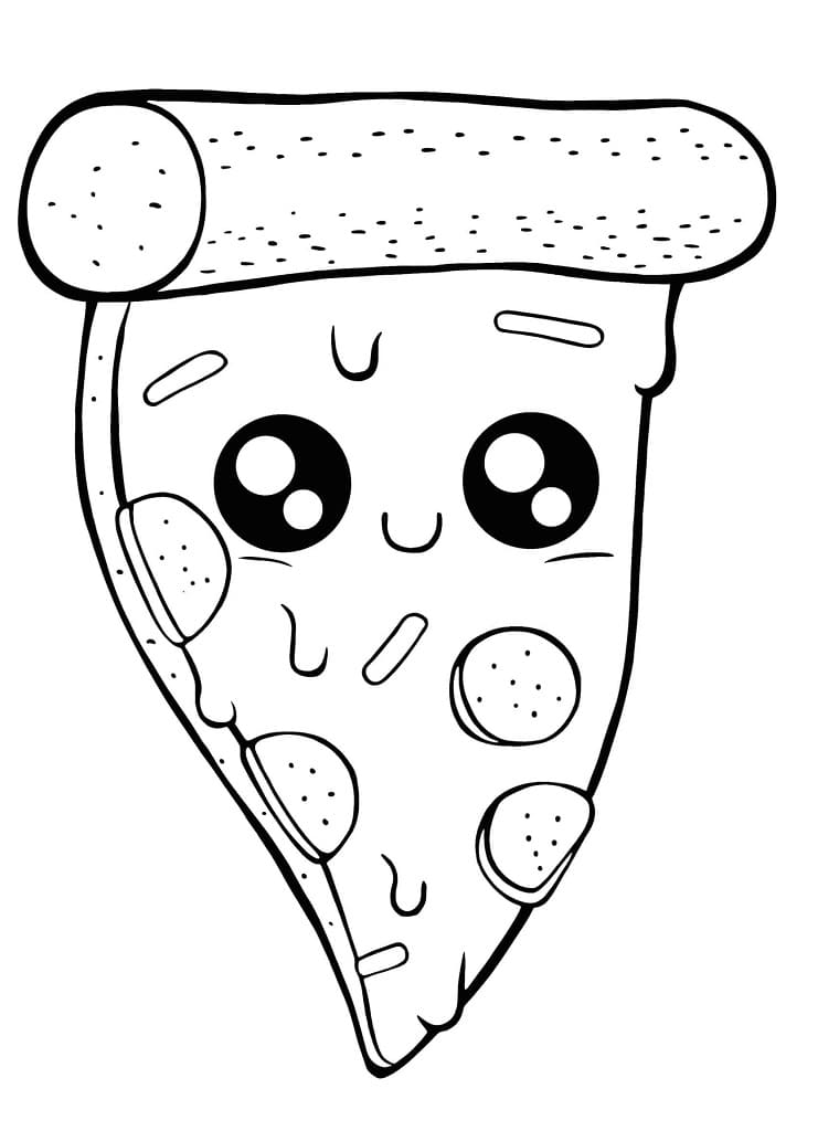 Раскраска Пицца Милая 1