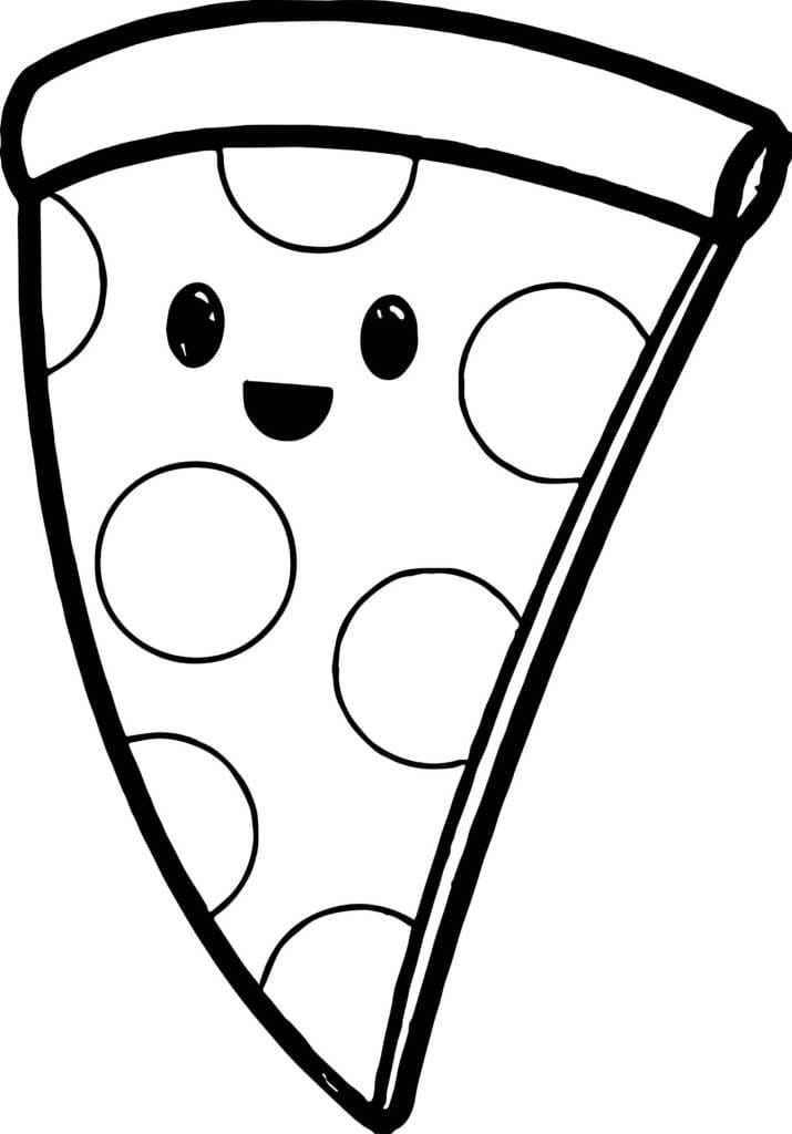 Раскраска Пицца Милая
