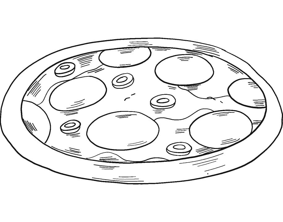 Раскраска Пицца Вкусная 2