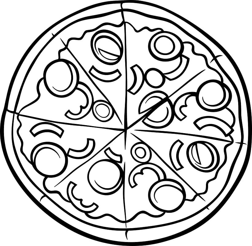 Раскраска Пицца