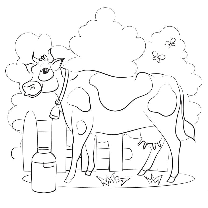 Раскраска Прекрасная корова