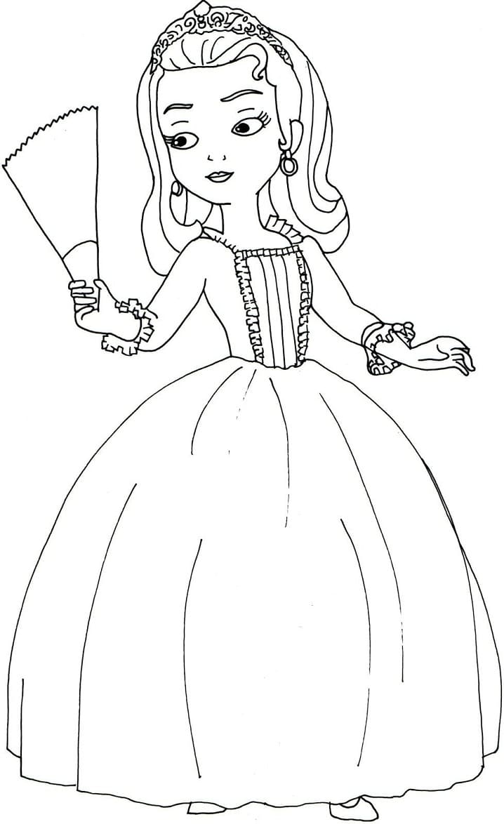 Раскраска Принцесса Эмбер милая 1