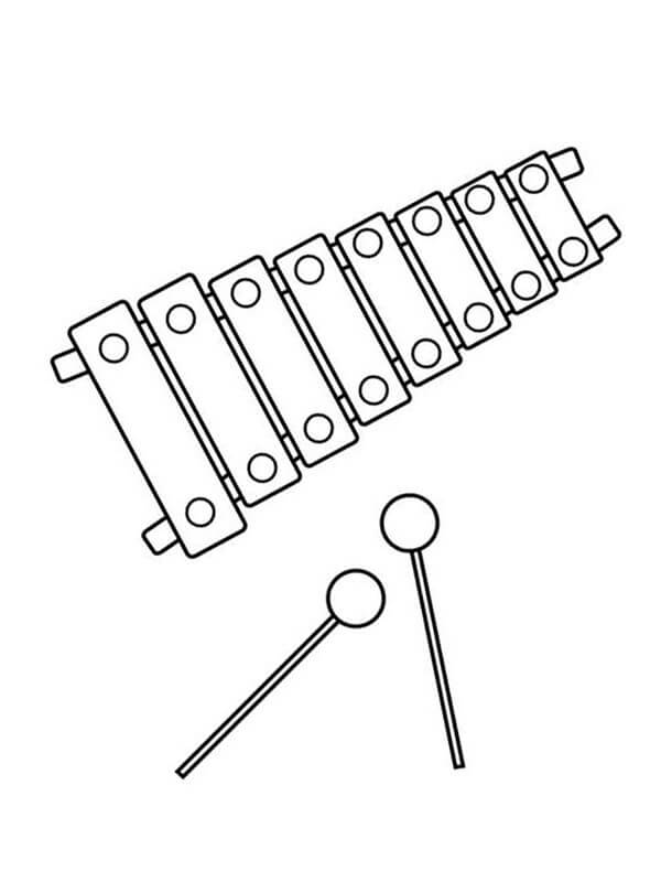 Раскраска raskraska prostoy ksilofon 1