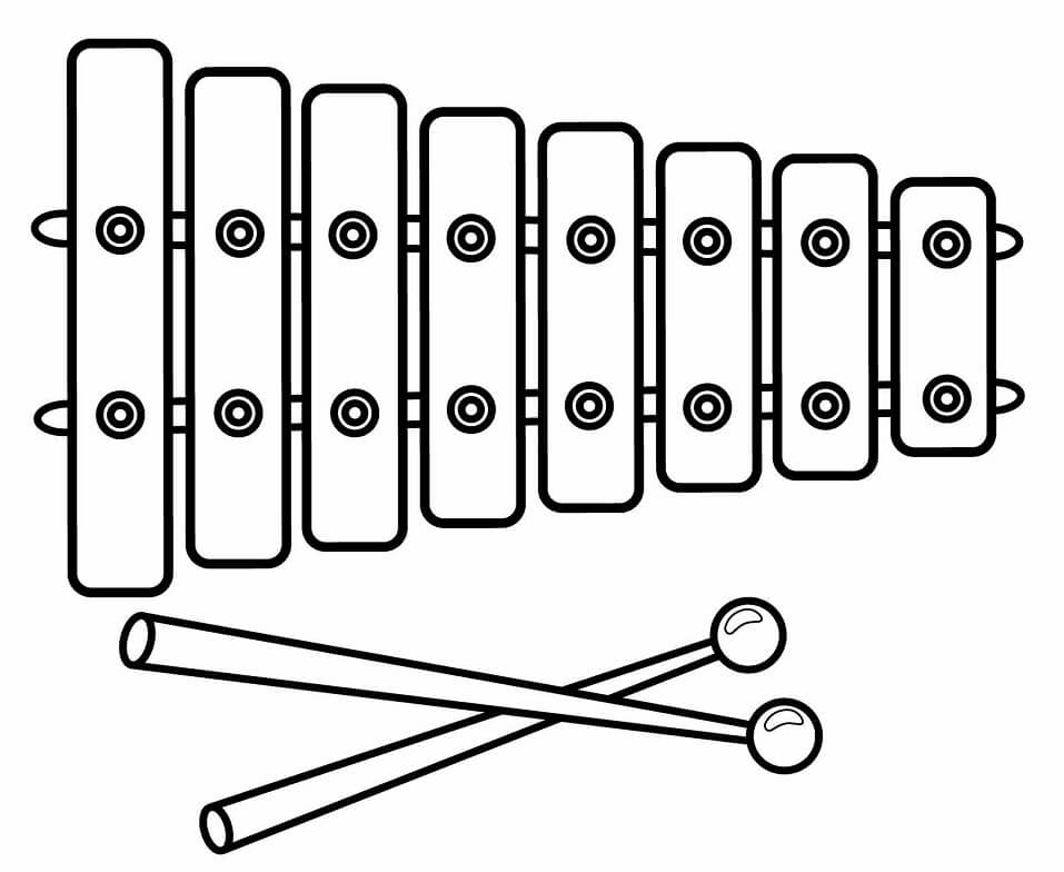 Раскраска raskraska prostoy ksilofon 2