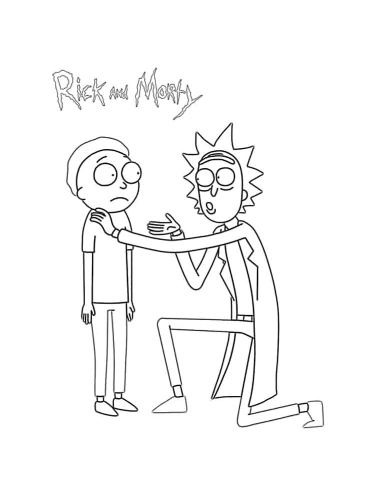 Раскраска Рик и Морти (6)