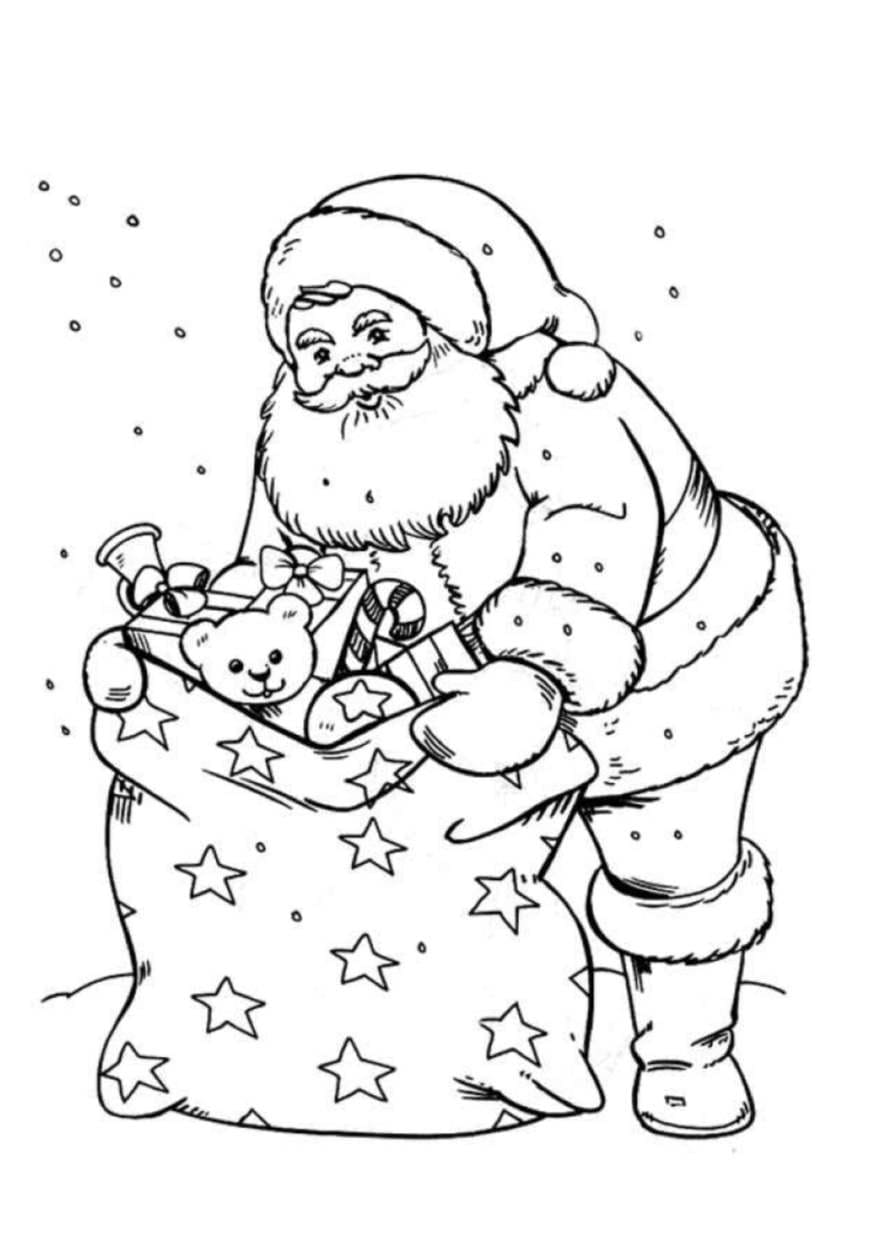Раскраска Санта Клаус (4)