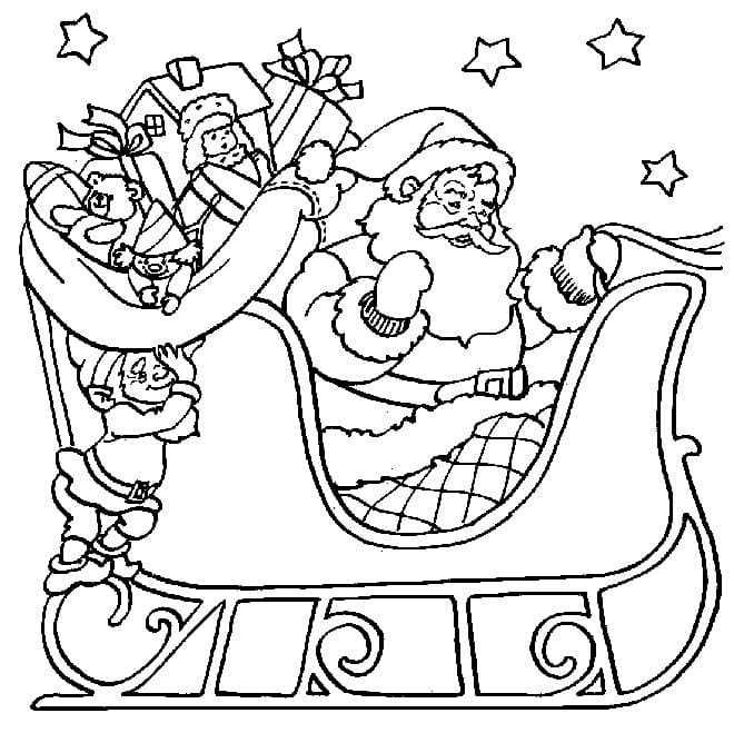 Раскраска Санта Клаус (7)