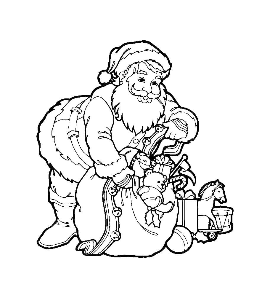 Раскраска Санта Клаус (9)