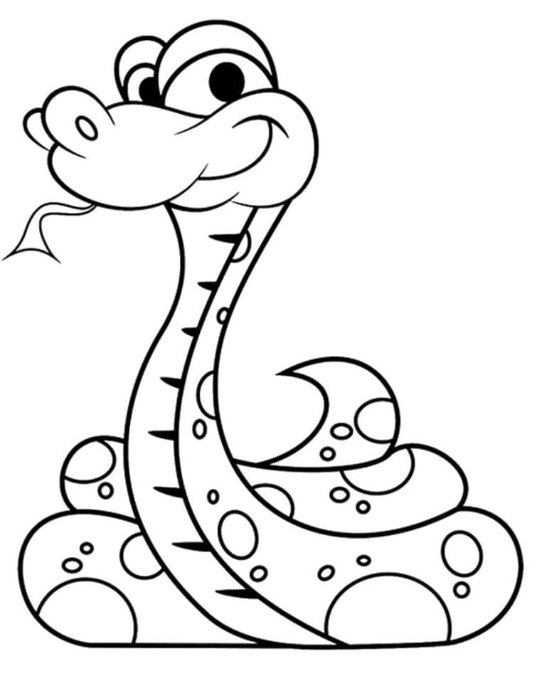 Раскраска Счастливая змея 5