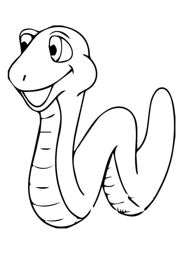Раскраска Счастливая змея