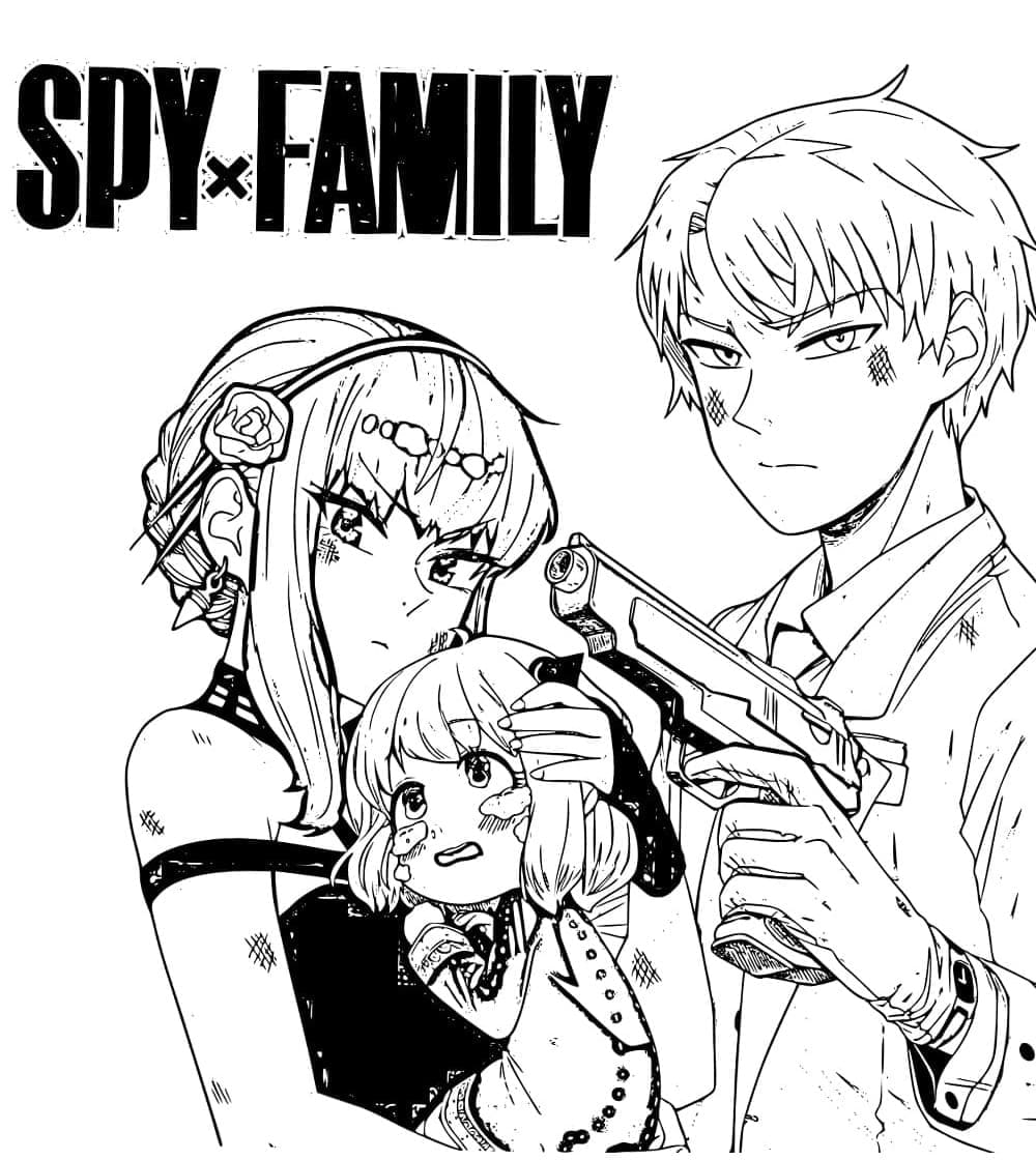 Раскраска Семья шпиона 1