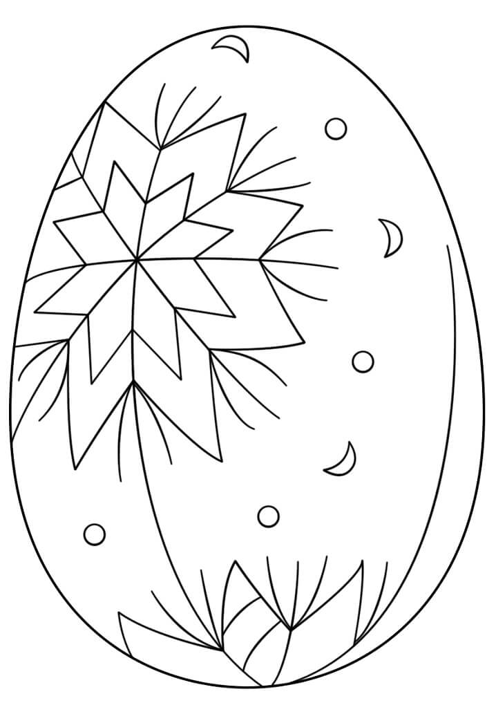 Раскраска симпатичное пасхальное яйцо 7