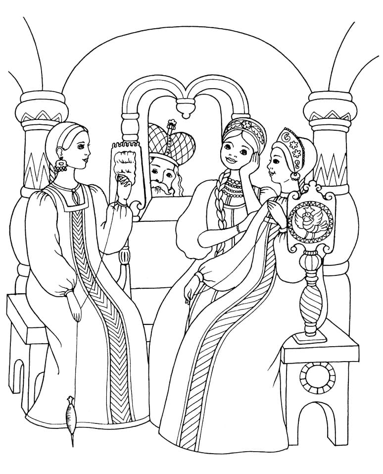 Раскраска Сказка о царе Салтане 24