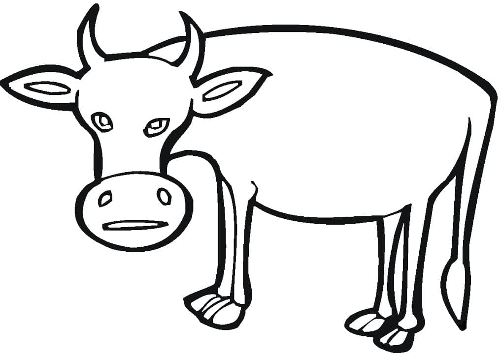 Раскраска Смешная корова