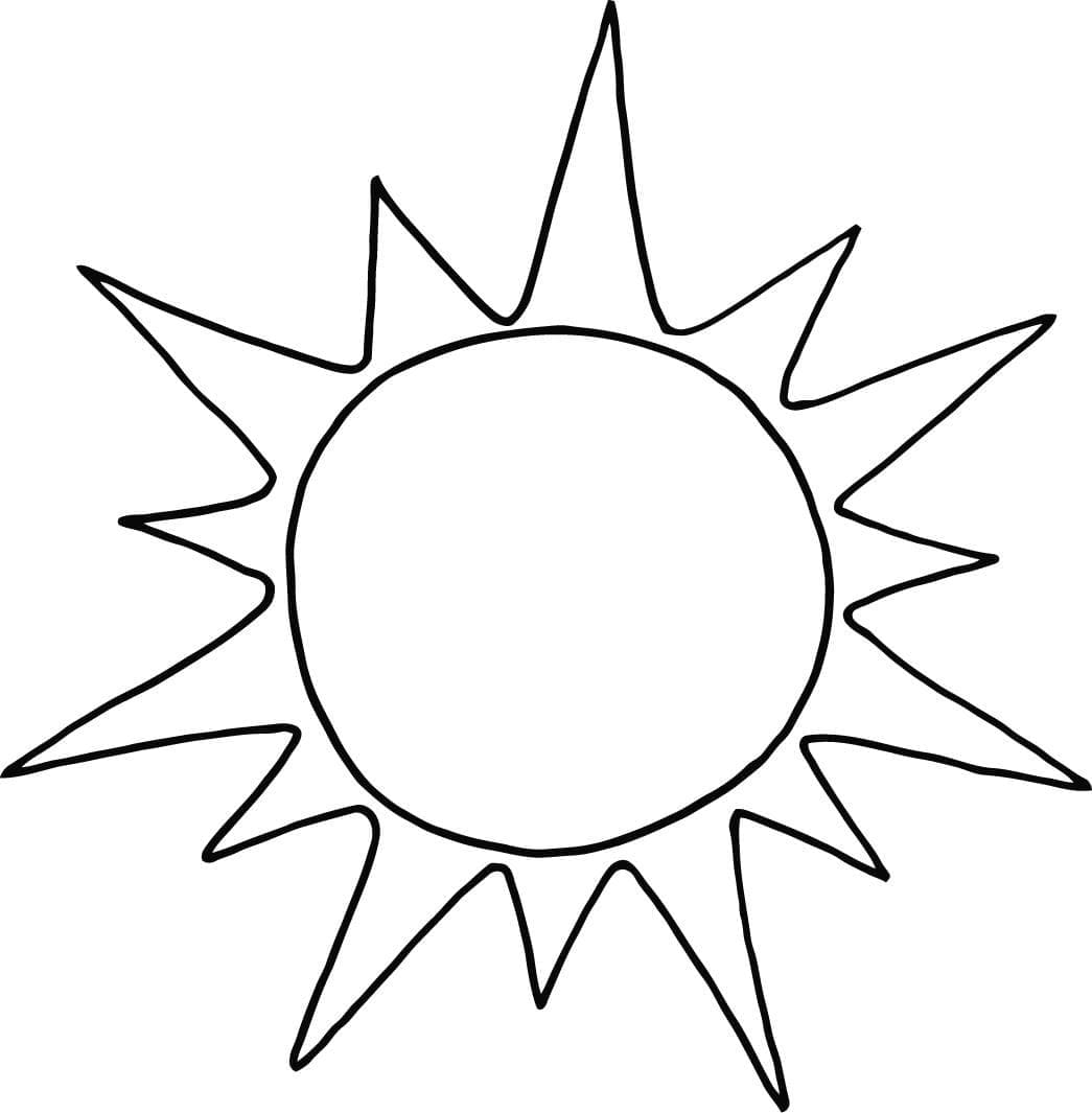 Раскраска Солнце 1