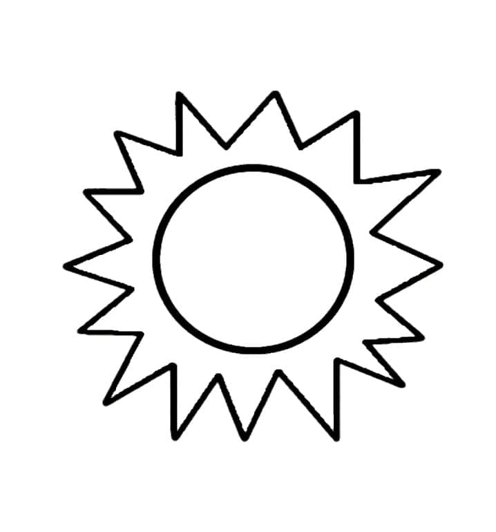 Раскраска Солнце 6