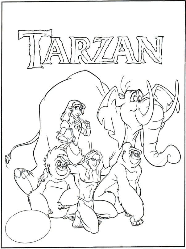 Раскраска Тарзан (1)
