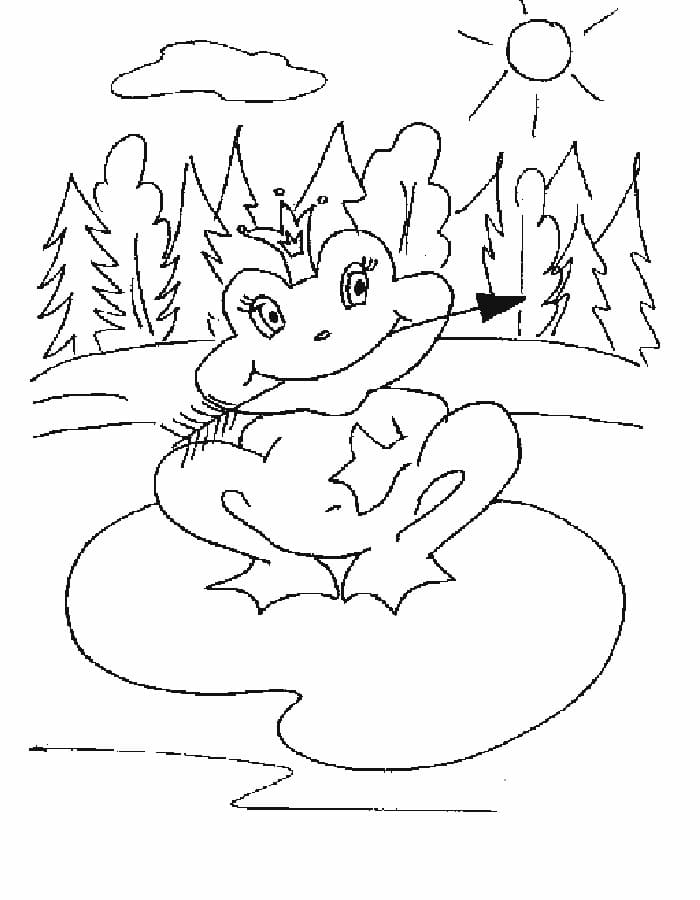 Раскраска Царевна лягушка 4