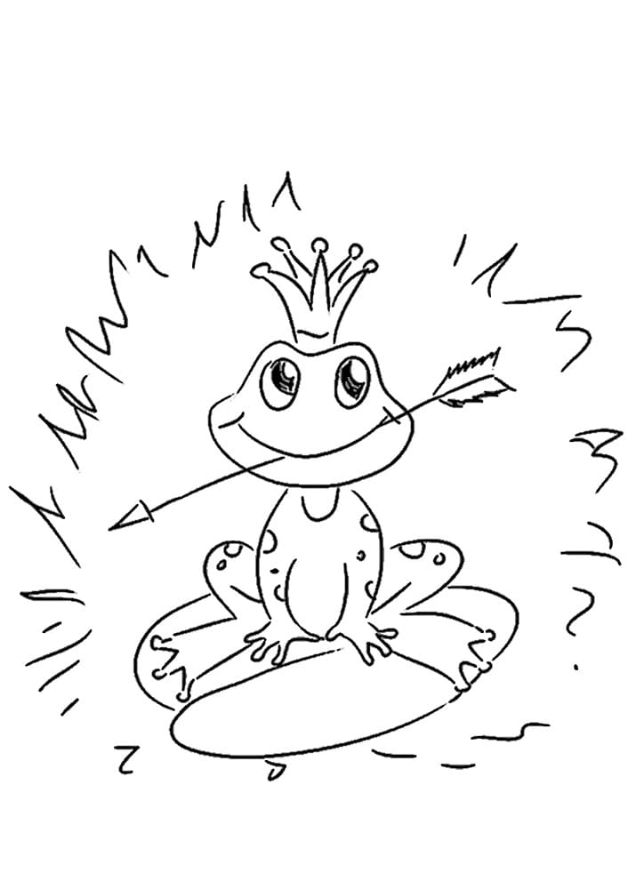 Раскраска Царевна лягушка 8