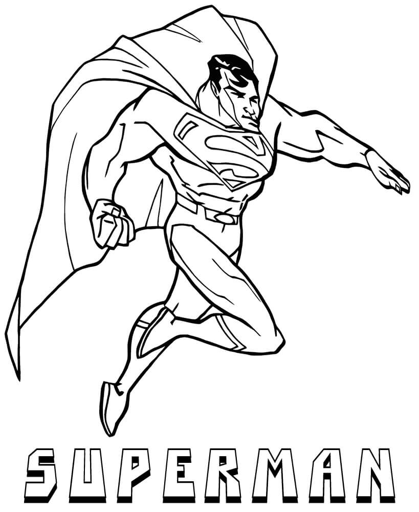 Раскраска удивительный супермен 5
