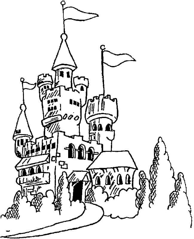 Раскраска Удивительный Замок 1