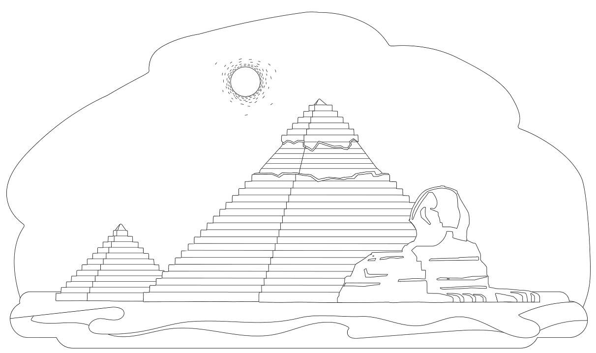 Раскраска Great Pyramid of Giza