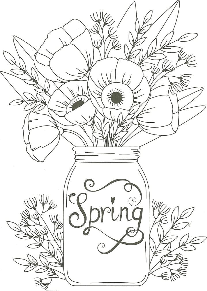 Раскраска Весна 13