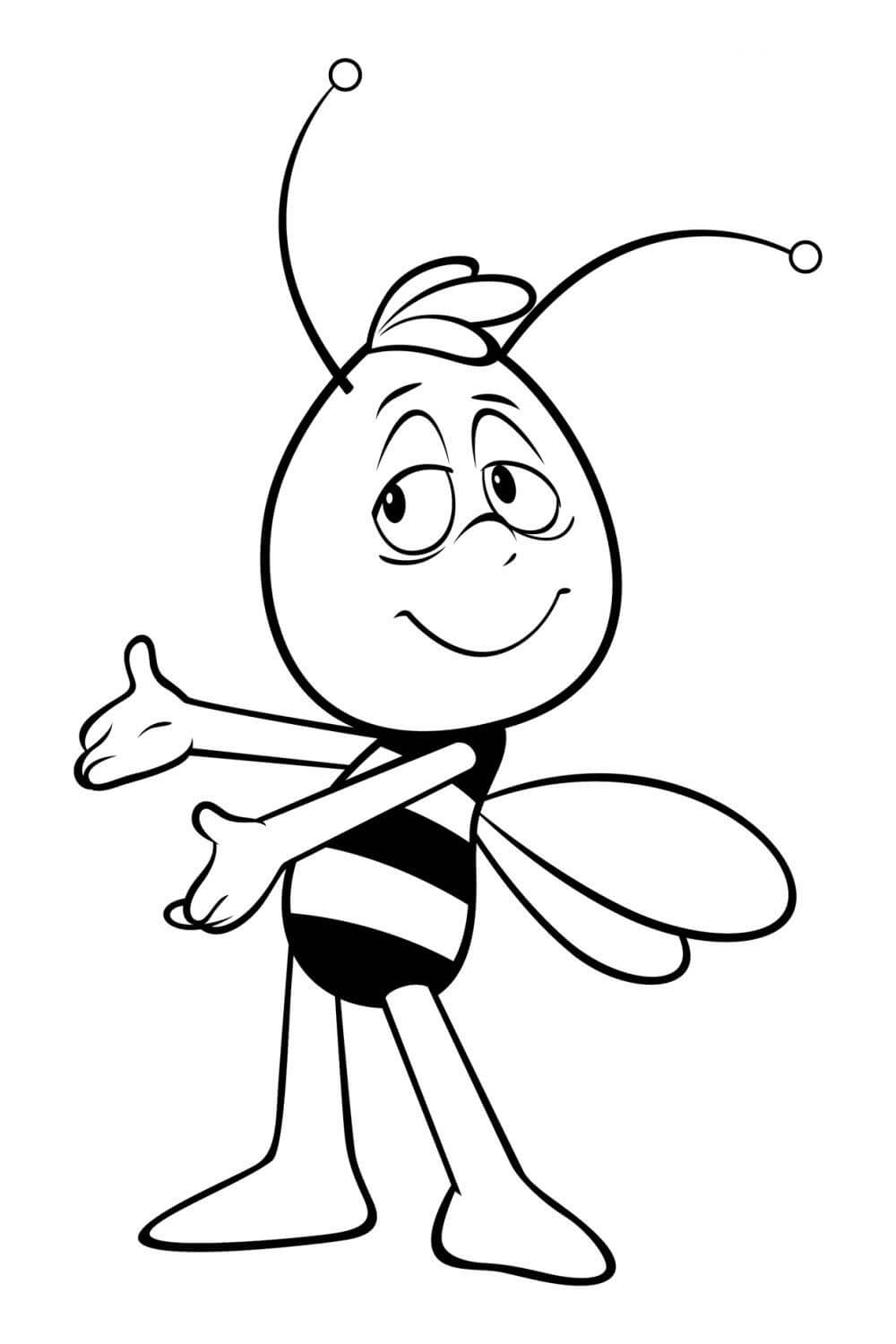 Раскраска Вилли – друг пчелки Майи