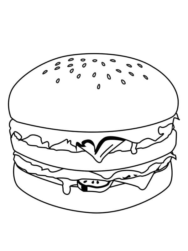 Раскраска Раскраски Гамбургер