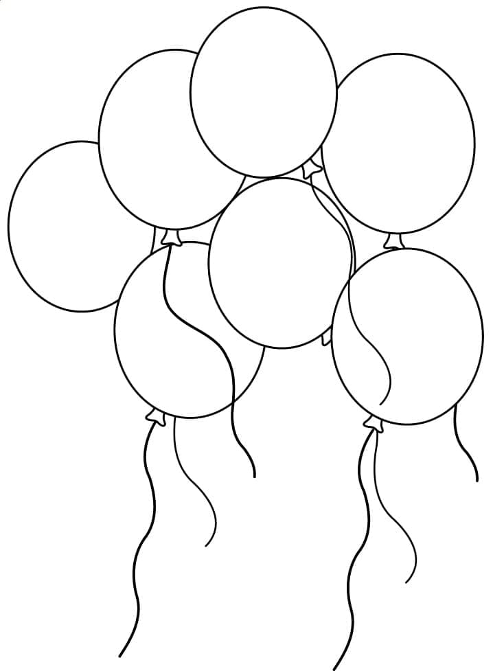 Раскраска Воздушный шарик 16
