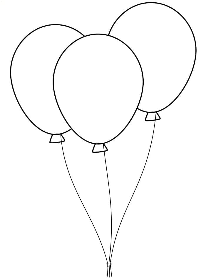 Раскраска Воздушный шарик 18