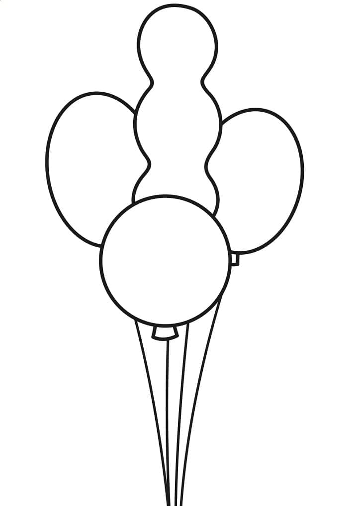 Раскраска Воздушный шарик 3